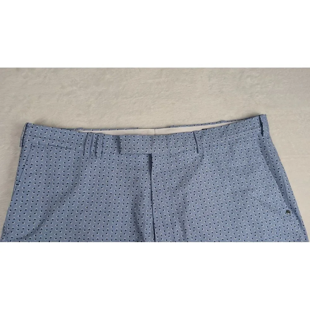 RLX Ralph Lauren Performance Golf Chino‎ Shorts Mens 40 Light Blue Geometric